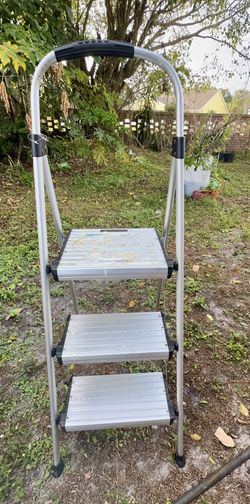 Cosco Three Step Folding Ladder Aluminum Frame