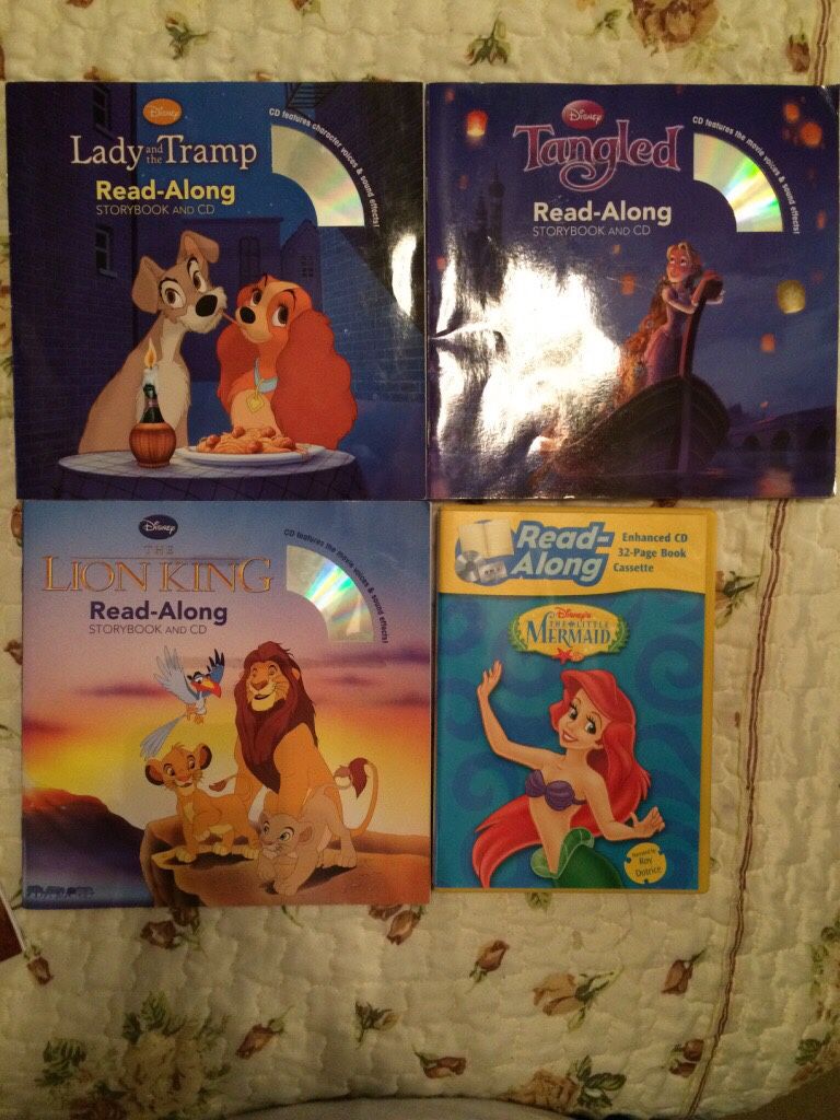 Qty 12 Disney Read-A-Long Story Books (CD)