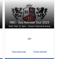 Rebelde Tickets Soy Rebelde Tour RBD