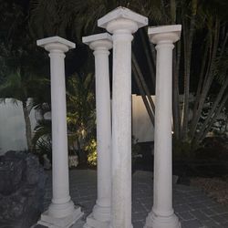 FOUR FIBERGLASS COLUMN  7FT