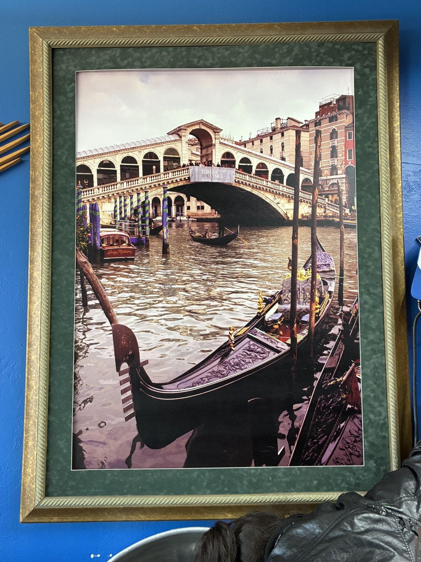 Amanti Art Gondola Rialto Bridge Italy by Alan Blaustein Canvas Wall Decor