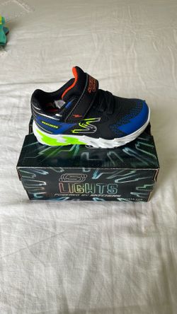 Toddler Shoes - Size 8 - Sketchers Lights Flex Glow Bolt