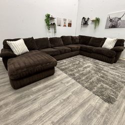 Brown Sectional Couch - Free Delivery