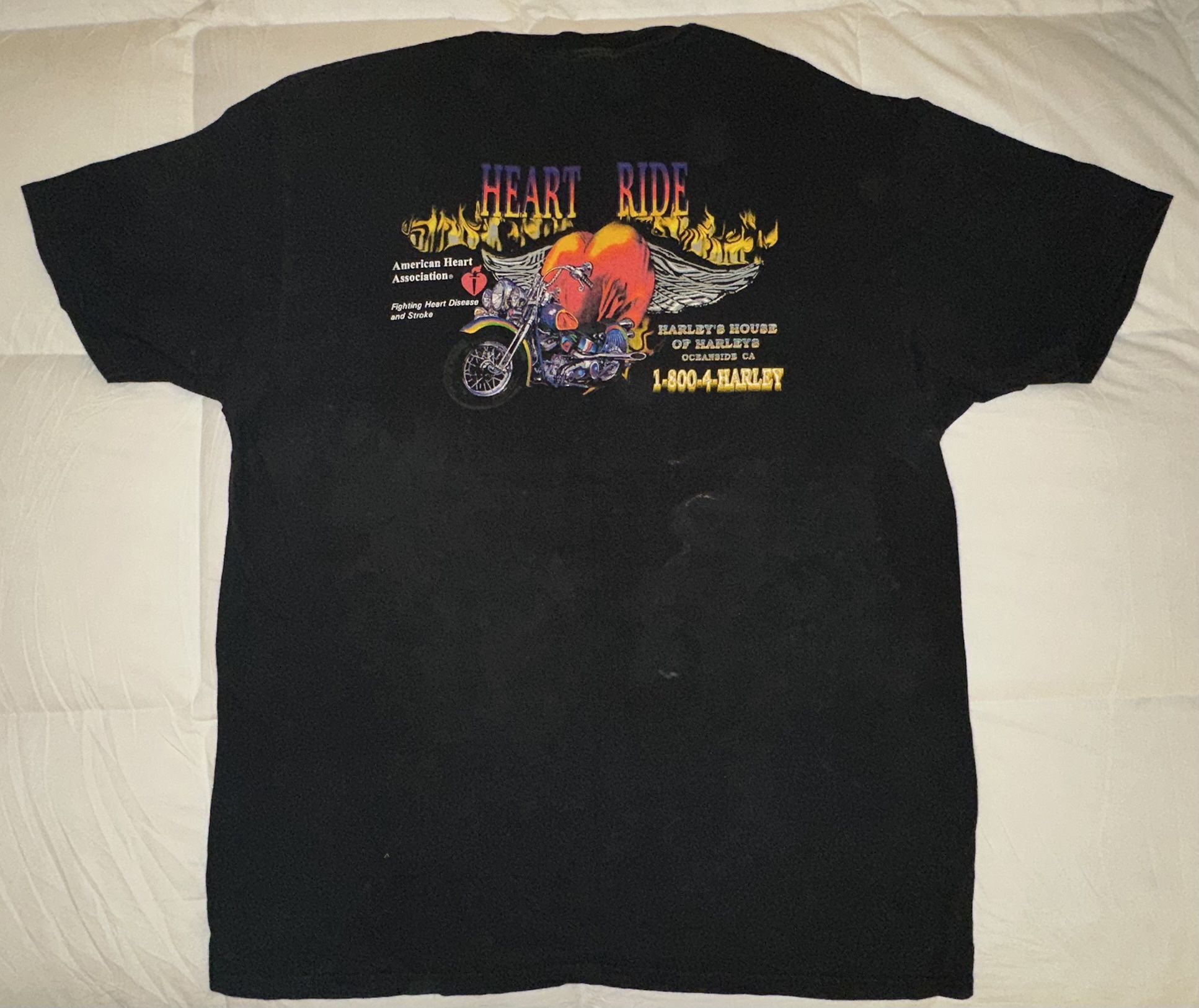 Harley‘S House Of Harleys Heart Ride T-Shirt Size XL
