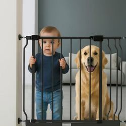 Safety Gate for Baby and Pets, Child Proof Fence for Kids and Dogs,
