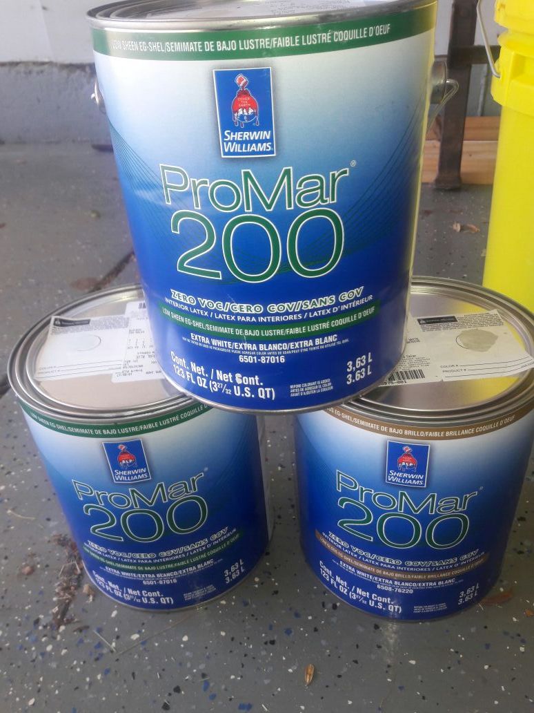 Sherwin Williams ProMar 200 No VOC Eggshell Interor Paint