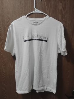 Men's Calvin Klein White Large Logo T-Shirt