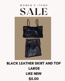 LEATHER SET SHIRT AND TOP