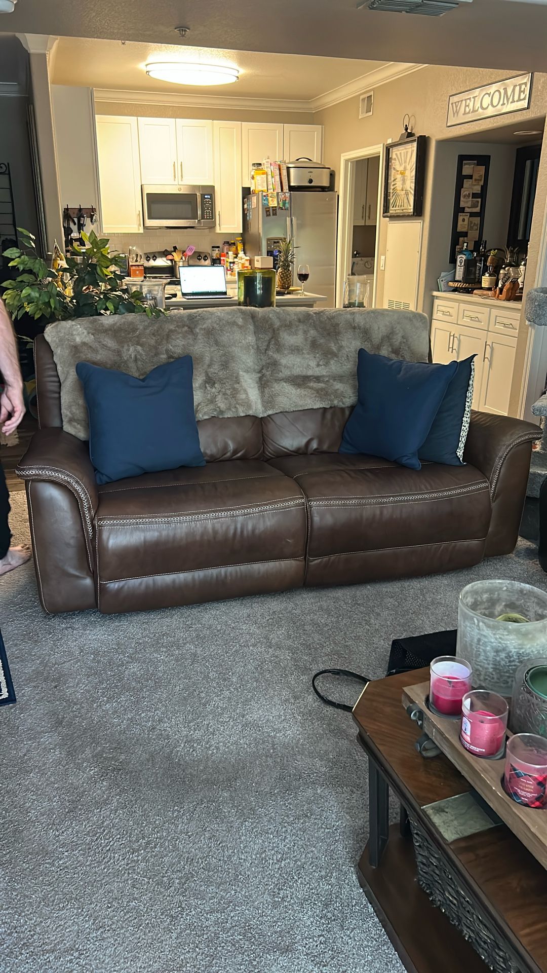 Leather Reclining Couch