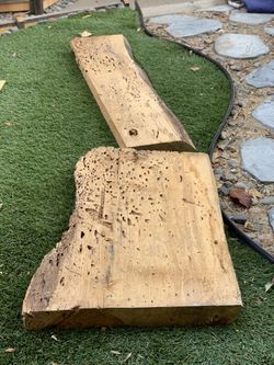 Two Live Edge Olive Wood Slab For Coffee Table or Shelf