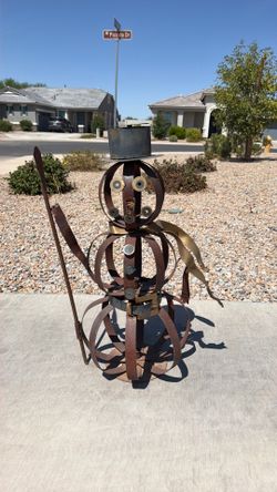 Iron decorative snowman