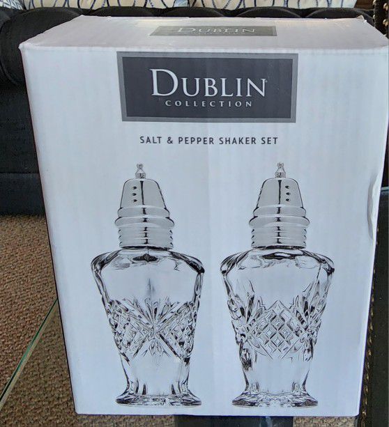 Dublin Lead Crystal Salt Pepper Shaker Set by Shannon Godinger 6
