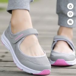 Mary Jane Women Shoes Casual Breathable Non Slip Sneakers, size US 9.5