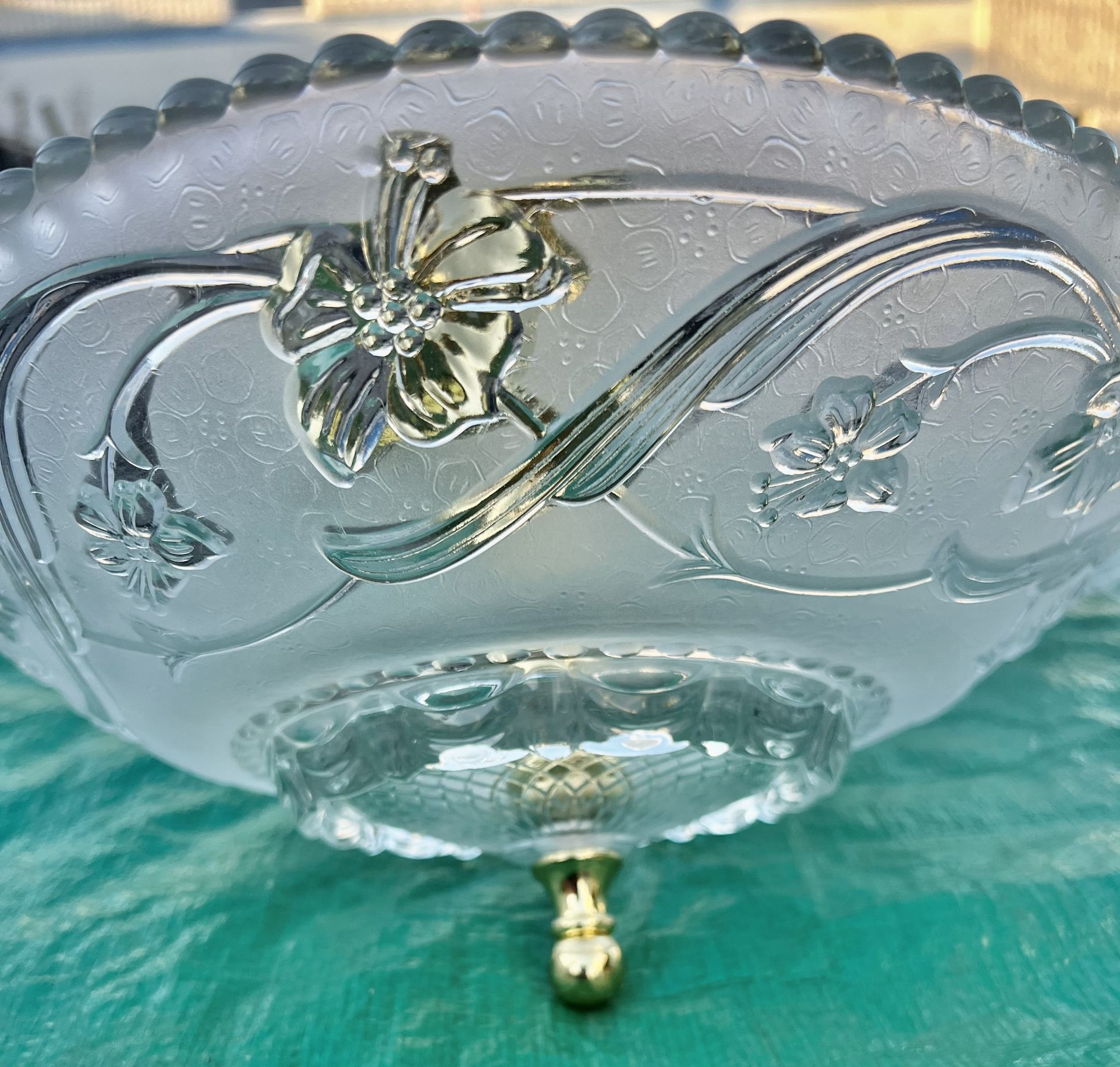 Vintage Ceiling Fixture crystal Chandelier Light Semi Flush Mount