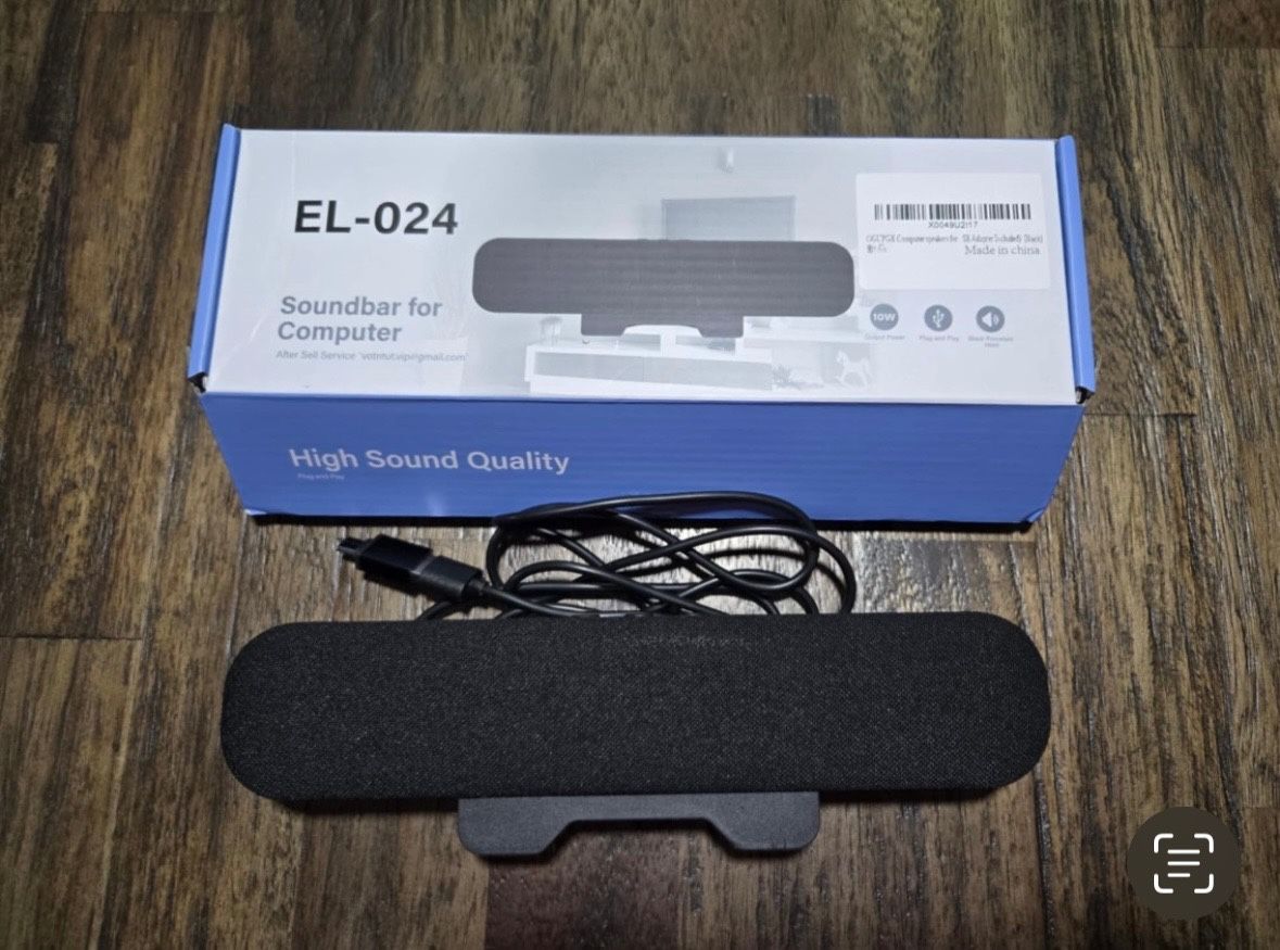 Brand New Computer/ Laptop Speaker - Clamps To Monitor