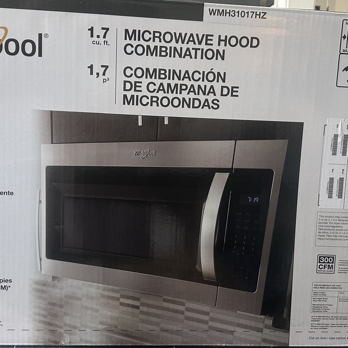 Whirlpool Microwave & Hood Combo 