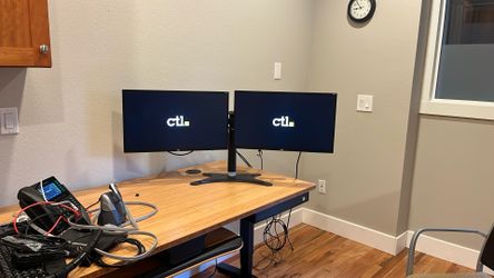 Dual Screen monitors with mount - $50 