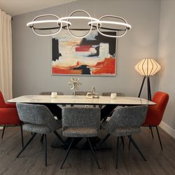 Boutique Custom Made Dining Table W/8 Chairs 