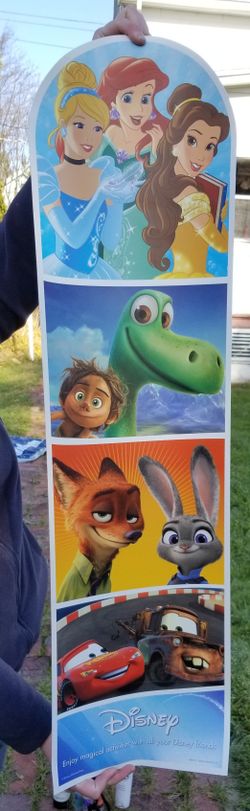 Disney Pixar vinyl poster. Cars, Zootopia, Little Mermaid