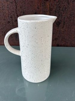 NewClassic Enterprise Co. White Speckled Earthenware Decorative Pitcher