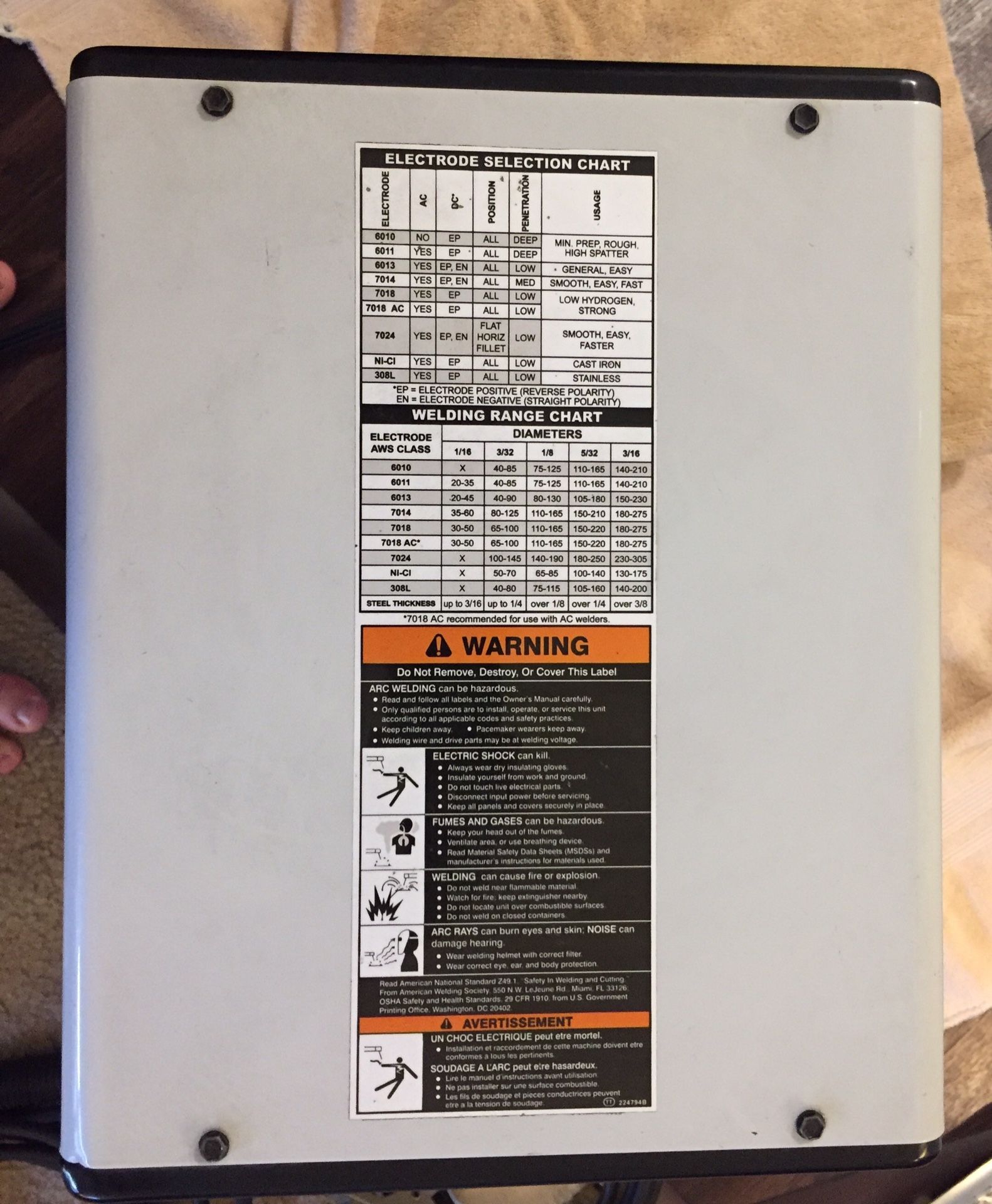 Hobart Stickmate LX AC/DC Arc Stick Welder same as Miller Thunderbolt
