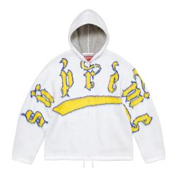 Supreme Accent Brushed Zip Up Hoodie Sweater L