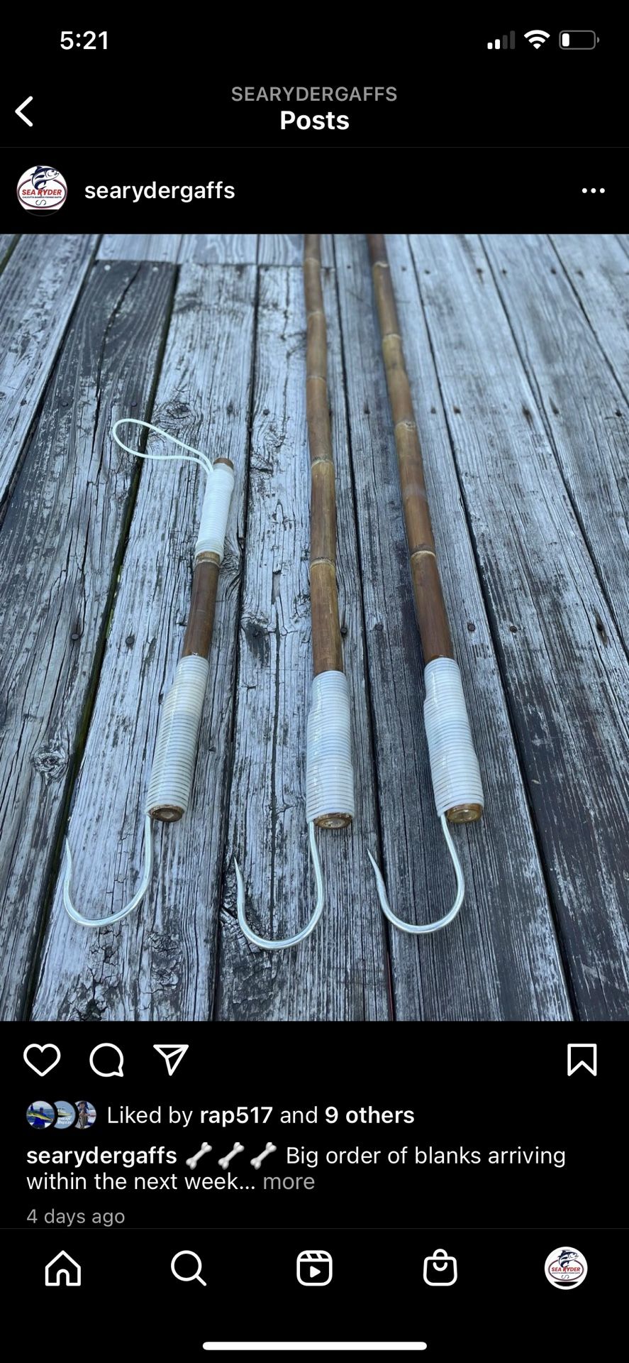 Calcutta Bamboo Fishing Gaffs and Blanks for Sale in North Babylon, NY