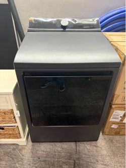 LG gas dryer black matte  available $450 cash at JE merchandise outlet