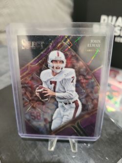 John Elway  select Stanford lazer draft pick prizm football card