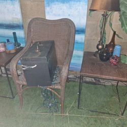 2 Solid Wood End Tables 