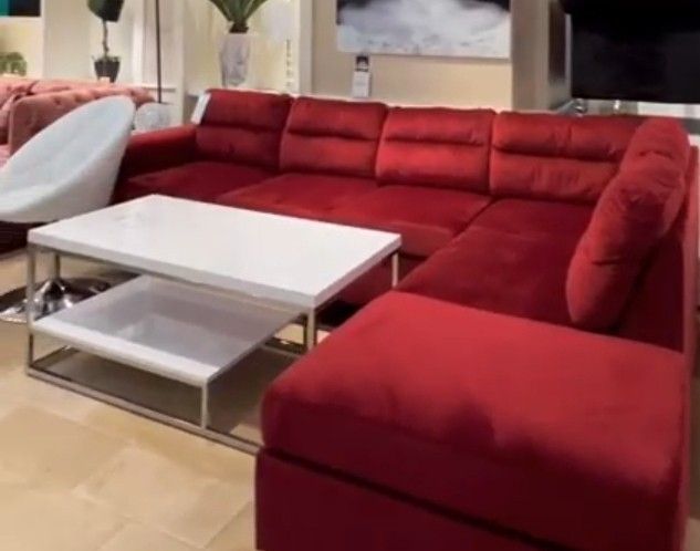 Vogue Red Sectional, Furniture Couch Livingroom Sofa 