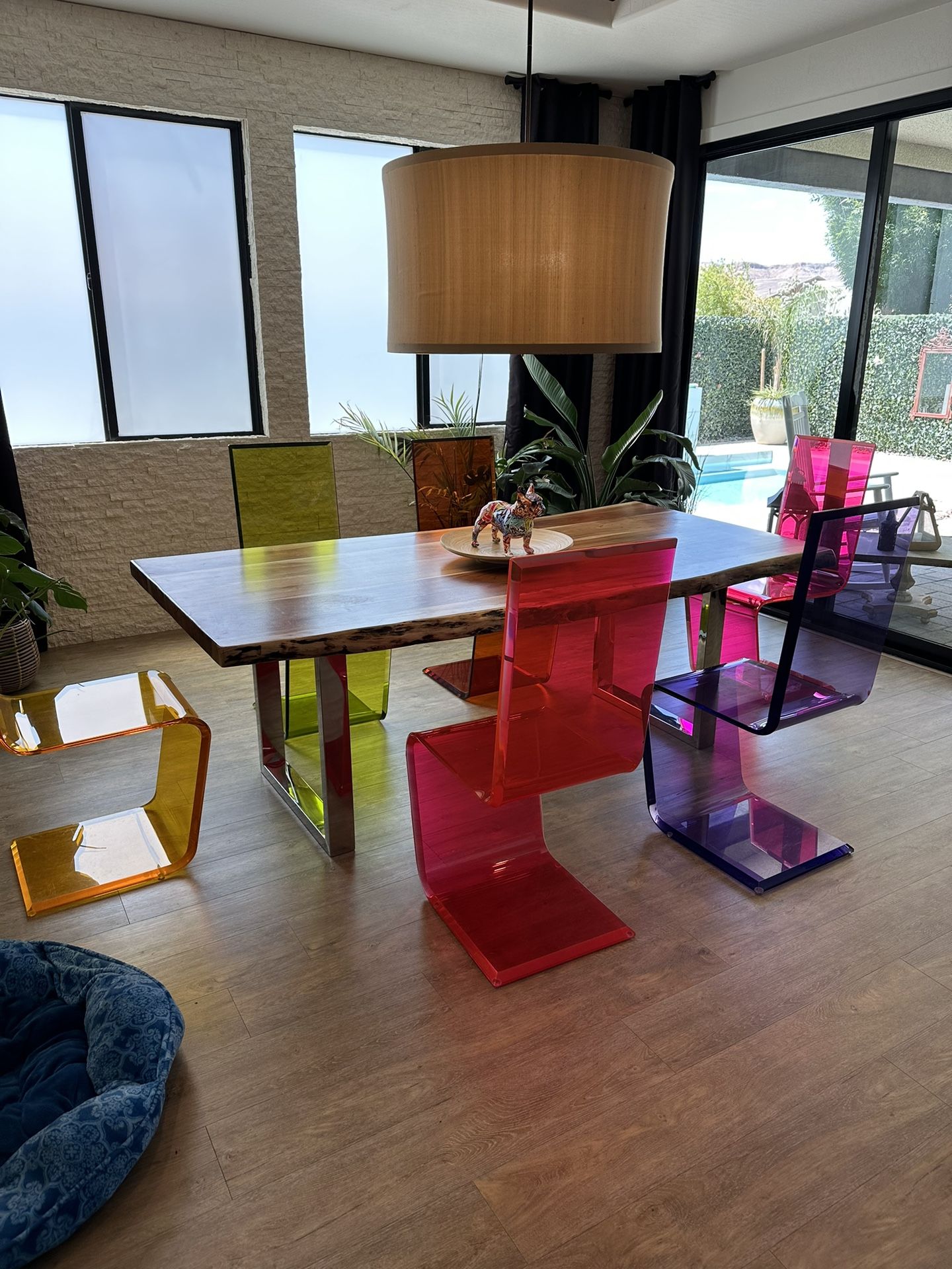 Designer Dining Room Set Phillips Collection Table and Shlomi Haziza Chairs