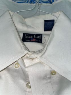 Vintage Glen Gate Long Sleeve Casual Men  Cotton Shirt