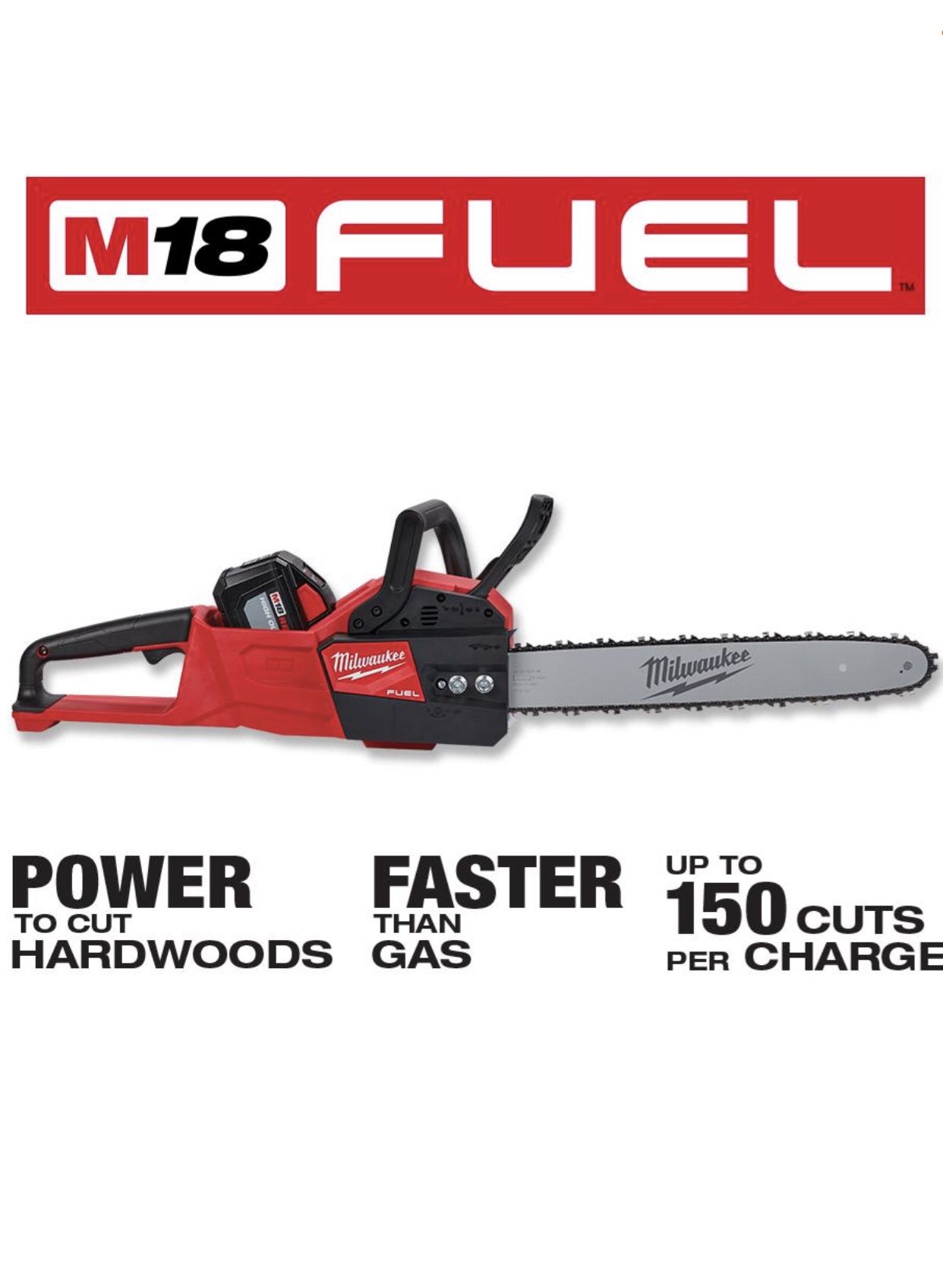 Milwaukee M18 FUEL 16 in. 18-Volt Lithium-Ion Brushless Cordless Chainsaw, Tool Only. New in the Box!