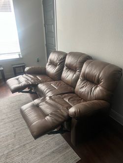 Real leather sofa