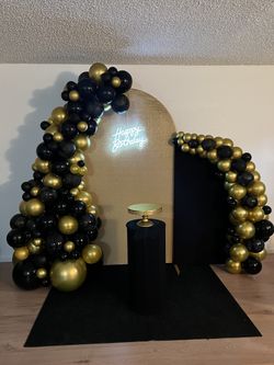black And Gold Backdrop 