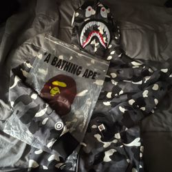 Bathing Ape Shark Camo Zip Up