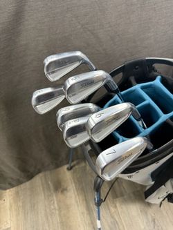 Titleist T100 Forged Irons 4 thru PW with True Temper AMT S300 Tour White Stiff Shafts and Bag
