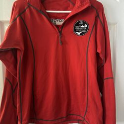 Toyota Fire Red Men’s 1/4 Zip Pullover Size Small