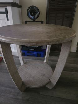 Grey Rustic farmhouse side table