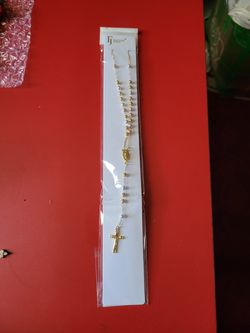 Cross and Rosary costume chain. New