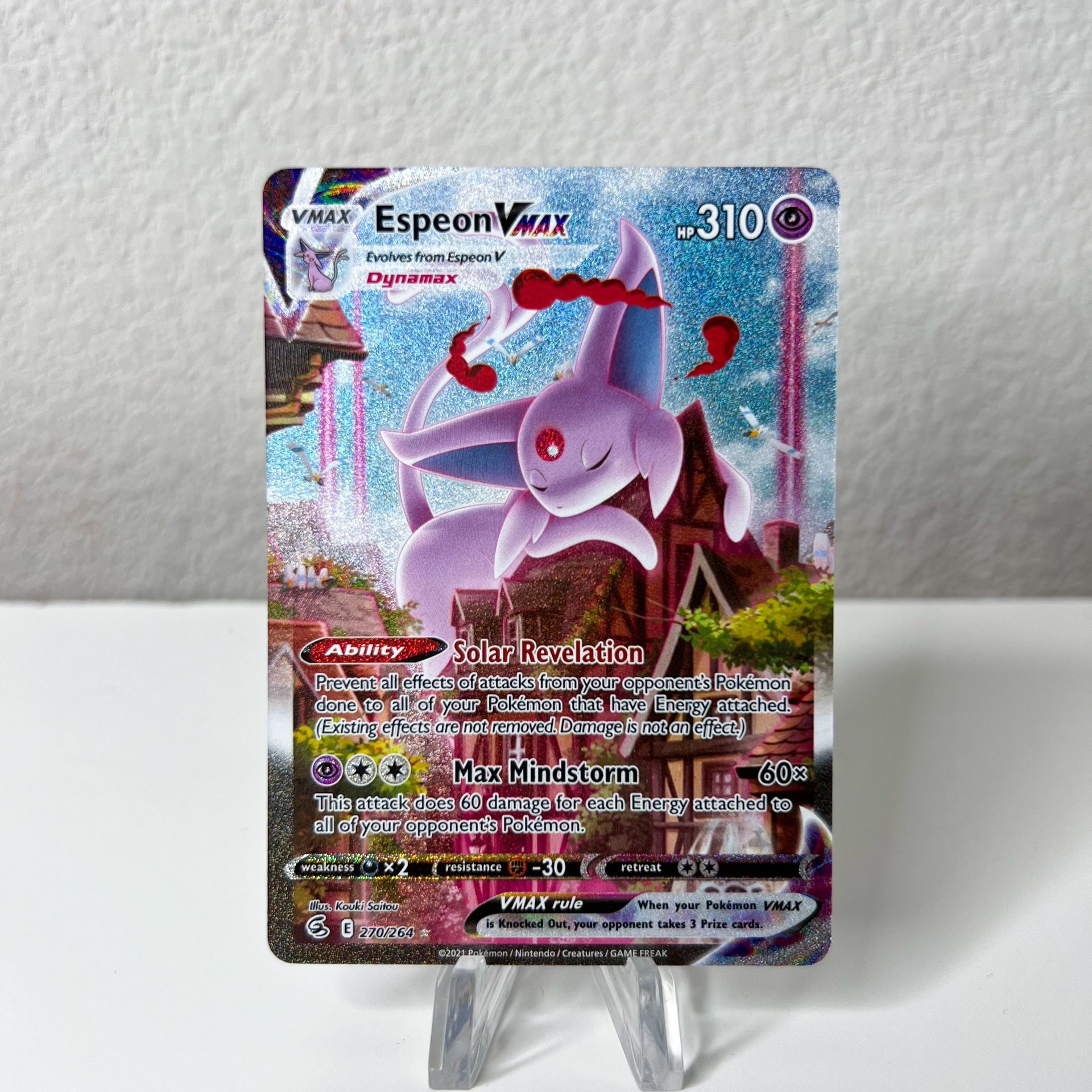 Pokemon TCG Espeon VMAX Alternate Alt Art 270/264 Fusion Strike Pokemon TCG Espeon VMAX Alternate Alt Art 270/264 Fusion Strike