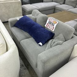 Costco gray fabric loveseat