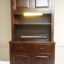 Thomasville Bookcase Hutch Desk Console w/ Light - Delivered