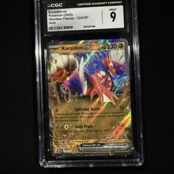 Pokemon Grade 9 CGC Koraidon EX Slab 124/197