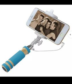 Mini Handheld Wired Remote Phone Selfie Monopod Extendable Stick for Android iOS