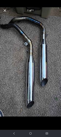 Harley Davidson Motorcycle Exhaust Pipes Pair