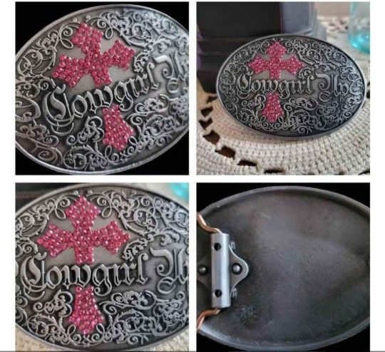 New Cowgirl Up Belt Buckle