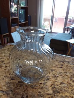 Large glass flower vase