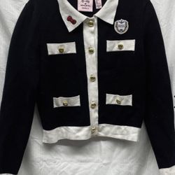 Hello Kitty X Forever 21 Xo Kitty Black and White Cardigan Sweater Womens L